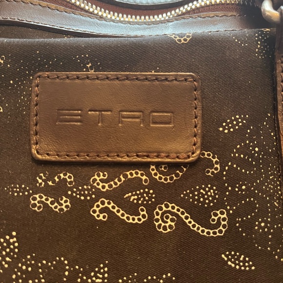 Etro Brown Monogram Travel Bag - Picture 9 of 13